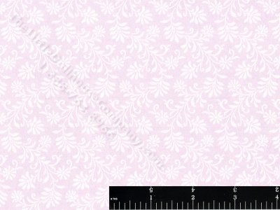 (image for) White Fancy Vines on Lilac Miniature Wallpaper for Dollhouses