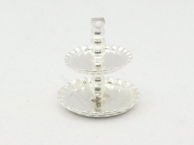 (image for) Miniature 2 Tier Silver Cake Stand