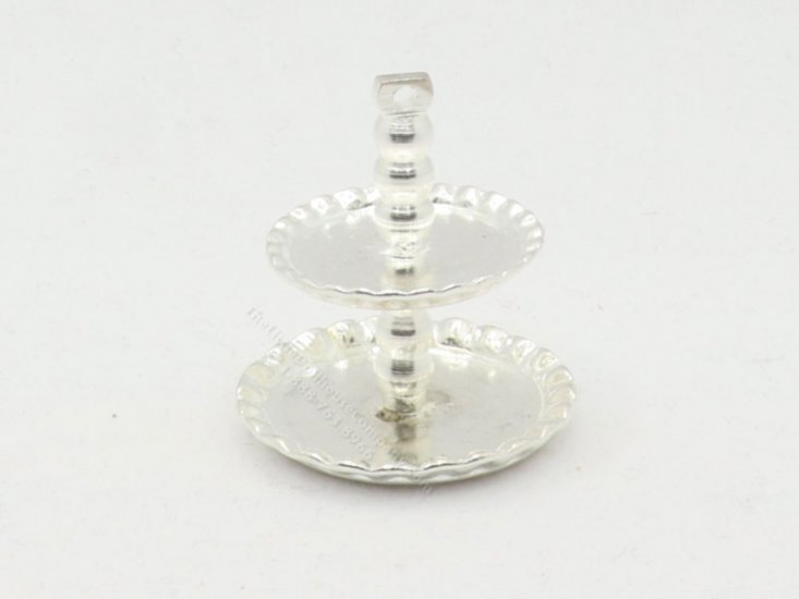 (image for) Miniature 2 Tier Silver Cake Stand