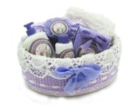 (image for) Miniature Spa Basket in Violet for Dollhouses