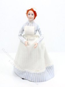 (image for) Miniature Porcelain Maid in Blue and White