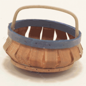 (image for) Miniature Round Basket with Blue Accent
