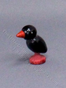 (image for) Miniature Black Bird Figurine for Dollhouses