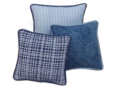 (image for) Miniature Blue and White Three Piece Pillow Set