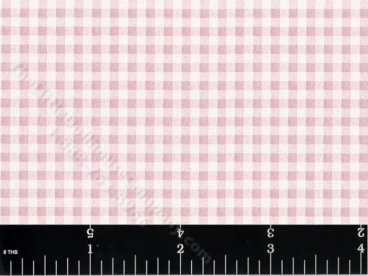 (image for) Pink Gingham Miniature Wallpaper for Dollhouses