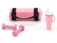 (image for) Miniature Pink Exercise Set for Dollhouses