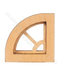 (image for) Dollhouse Quarter-Round Window w/ Grill Design