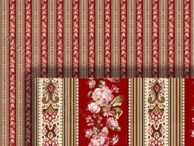 (image for) Dollhouse 1/2 Scale Model Stripe Wallpaper