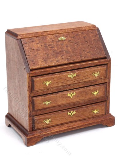 (image for) Miniature Handmade Drop-Down Desk for Dollhouses