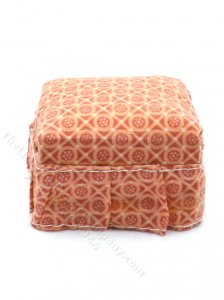 (image for) Miniature Pink Upholstered Ottoman