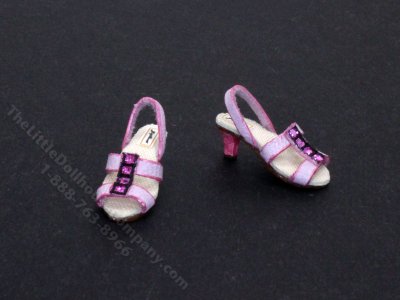 (image for) Silver Pink Heeled Sandals by Judith Blondell