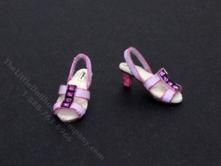 (image for) Silver Pink Heeled Sandals by Judith Blondell