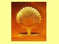 (image for) Dollhouse Scale Model Table Lamp, Shell, Gold