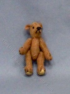 (image for) Miniature Small Brown Stuffed Bear by Betty Miniaturen