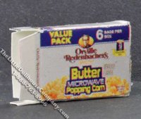 (image for) Miniature Open Microwave Popcorn Box for Dollhouses