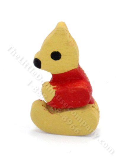 (image for) Miniature Wooden Bear for Dollhouses