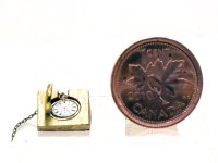 (image for) Miniature Gold Pocket Watch in Stand by Jane Woodham