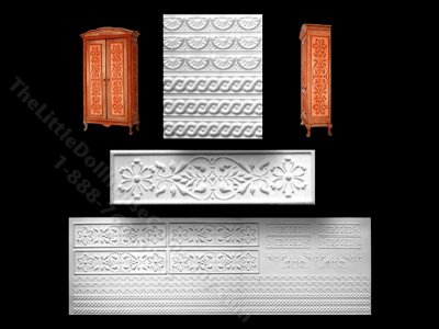 (image for) Miniature Furniture Decoration Panels for Dollhouses