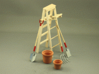 (image for) Dollhouse Miniature Garage and Backyard Accessories