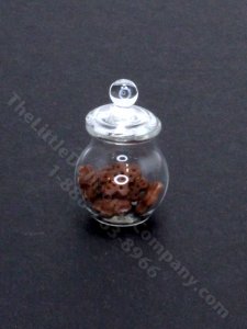 (image for) Miniature Glass Cookie Jar with Cookies for Dollhouses