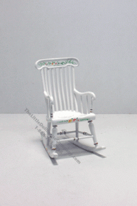 (image for) Miniature "Sweet Times" White Rocking Chair