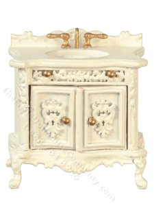 (image for) Half-Scale Miniature French Provincial Vanity for Dollhouses