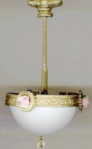 (image for) Dollhouse Scale Model Porcelain Rose Ceiling