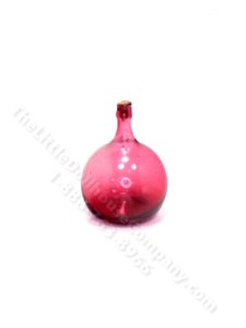 (image for) Miniature Corked Transparent Pink Vase for Dollhouses