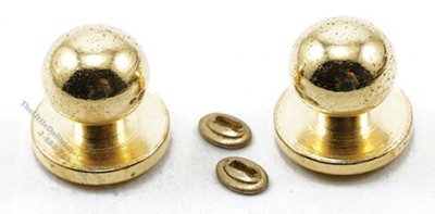 (image for) Miniature Brass Door knob with Keyhole For Dollhouses, 4/pkg.