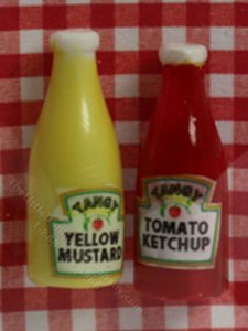 (image for) Miniature Ketchup and Yellow Mustard