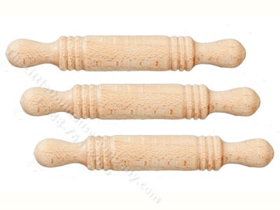 (image for) Miniature Wooden Rolling Pin for Dollhouses (1pc)