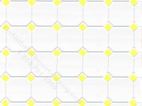 (image for) Dollhouse Scale Model Yellow & White Octagon Vinyl Flooring