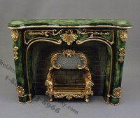 (image for) Faux Marble Dollhouse Fireplace