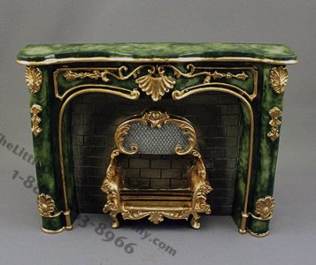 (image for) Faux Marble Dollhouse Fireplace