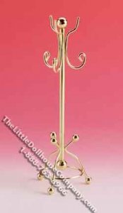 (image for) Miniature Brass Hat Stand for Dollhouses