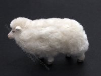 (image for) Miniature Vintage Handmade Flocked Sheep for Dollhouses