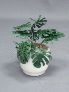 (image for) Miniature Monstera in Ceramic for Dollhouses - Medium