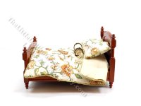 (image for) Miniature Queen Size Bed for Dollhouses