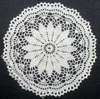 (image for) Miniature Handmade Lace Round Doily for Dollhouses