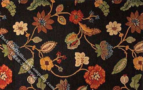(image for) Miniature Large Sized Floral Rug for Dollhouses