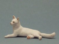 (image for) Miniature Laying Cream Angora Cat by Karl Blindheim