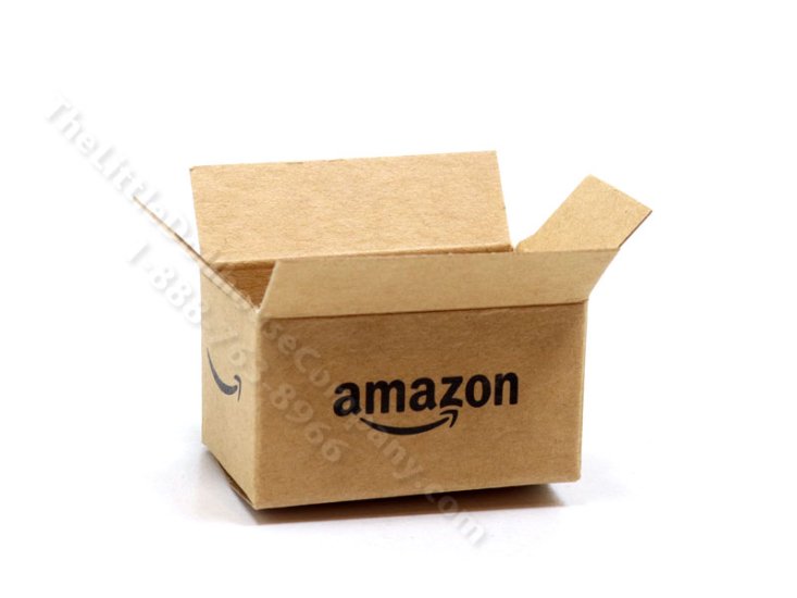 (image for) Miniature Amazon Box with Packing Labels