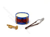 (image for) Miniature Toy Drum & Trumpet/Bugle Set for Dollhouses