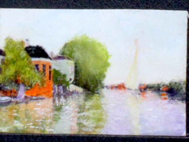 (image for) "Houses on the Achterzaan" Replica Painting by Larry Morganti