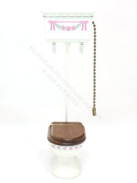 (image for) Miniature Toilet with Overhead Tank and Chain Pull