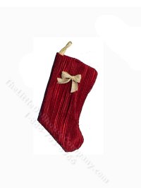 (image for) Miniature Cranberry Christmas Stocking for Dollhouses