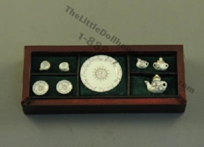 (image for) Dollhouse Scale Model Porcelain Tea Set