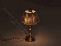 (image for) Miniature 12v Medium Table Lamp for Dollhouses - Fleur de Lis