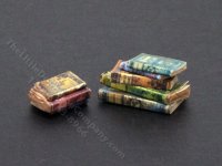 (image for) Miniature Pair of Book Stacks for Dollhouses