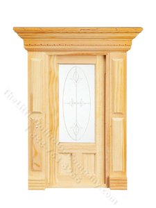 (image for) Miniature Doorbell Ready Exterior Front Door For Dollhouses